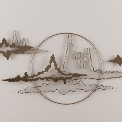 新中式金属轻奢墙饰挂件