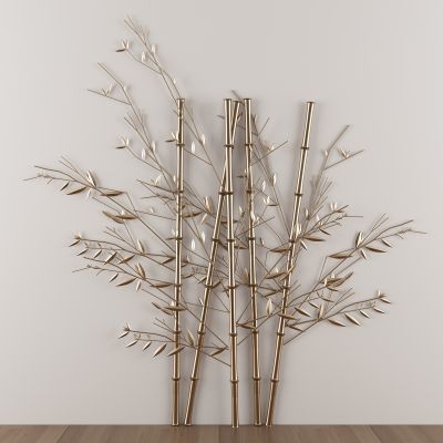 新中式金属竹子墙饰