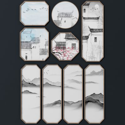 新中式挂画组合