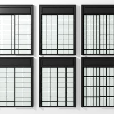 现代推拉门组合