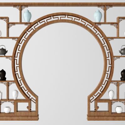 中式博古架门洞