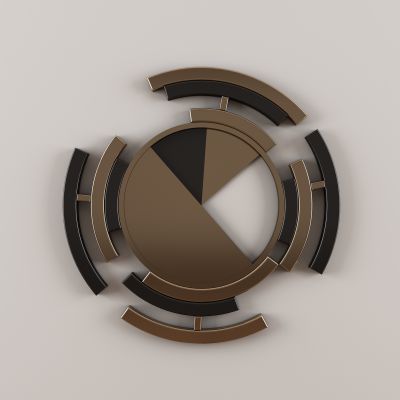 新中式圆形墙饰挂件