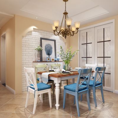 餐厅，餐桌，吊灯