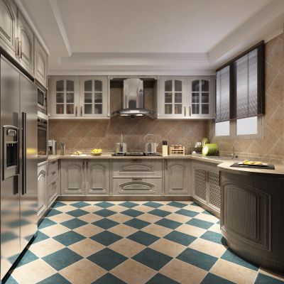 厨房，橱柜，冰箱