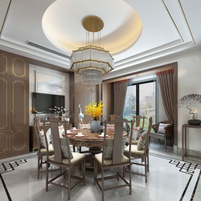 餐厅，餐桌，圆桌