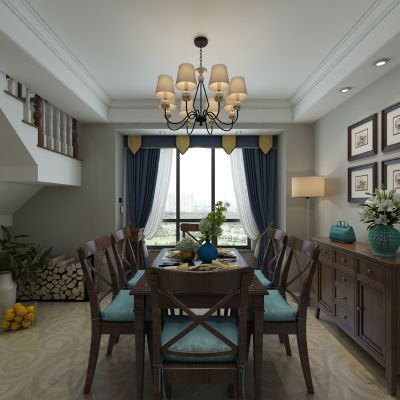 餐厅，餐桌，餐边柜