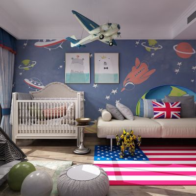 儿童房，卧室，床，婴儿床