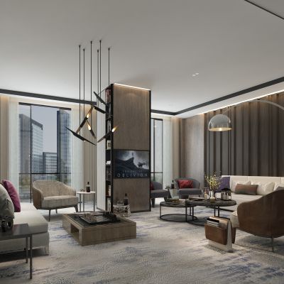 客厅，组合沙发，吊灯