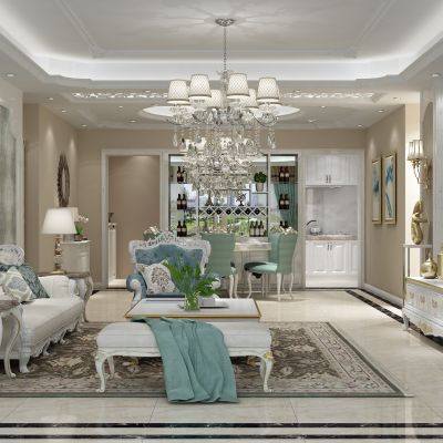 客厅，组合沙发，电视柜，电视墙