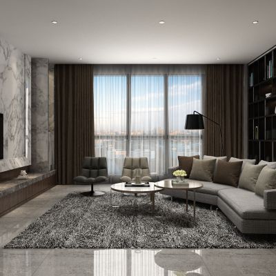 客厅，组合沙发，电视柜，电视墙