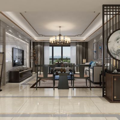 客厅，组合沙发，电视柜，电视墙