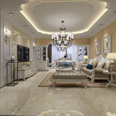 客厅，组合沙发，电视柜，电视墙