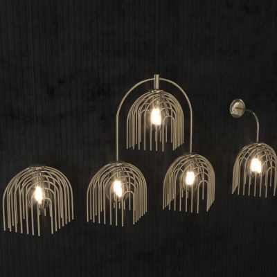 现代吊灯壁灯组合