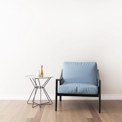 现代单人椅圆几组合