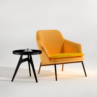 现代单人休闲椅茶几