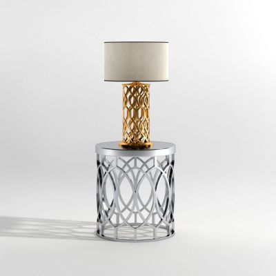 现代金属边几台灯