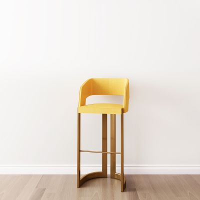后現(xiàn)代黃色吧椅