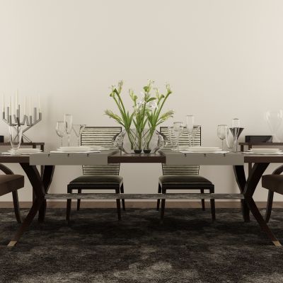 现代简约餐桌椅组合