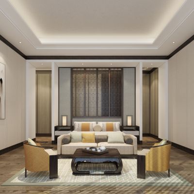 新中式床具组合