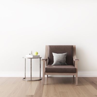 新中式实木单人椅圆几组合