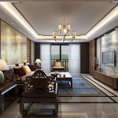 客厅，组合沙发，电视柜，电视墙