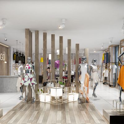 现代轻奢女装服装店