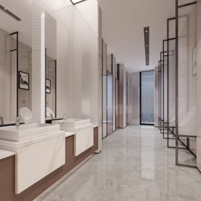 现代风格酒店公共卫生间