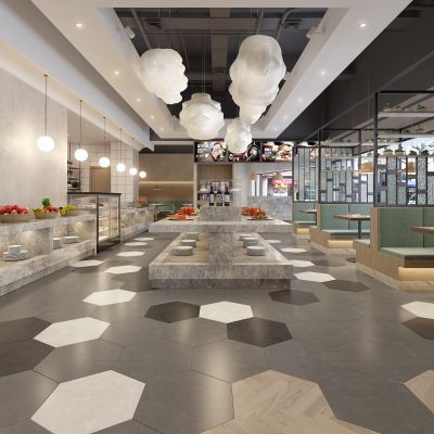 北欧餐厅3D模型