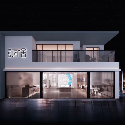 新中式售楼部外立面