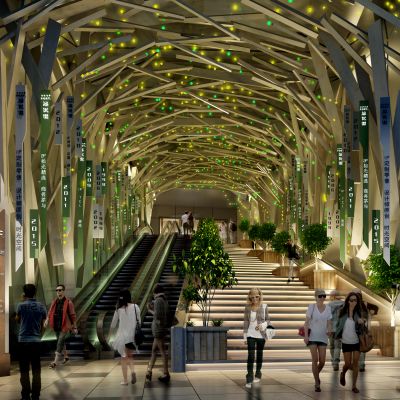 现代风格大型商场入口