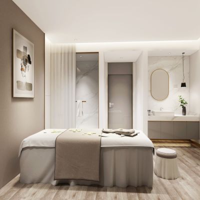 现代美容医疗会所包间3D模型