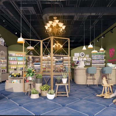 现代风格母婴用品店3D模型