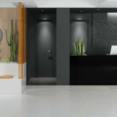 现代健身房办公前台