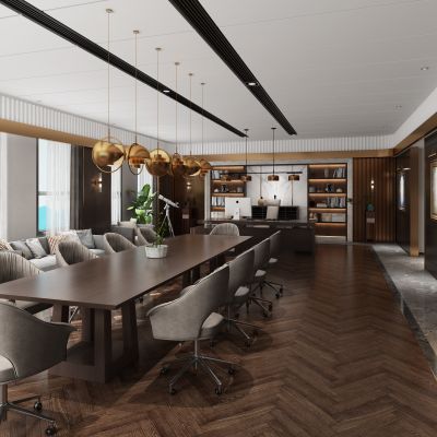 现代经理办公室全景