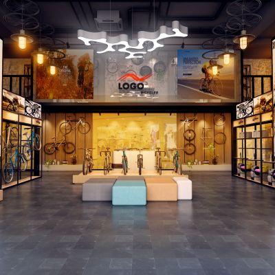 现代风格自行车专卖店