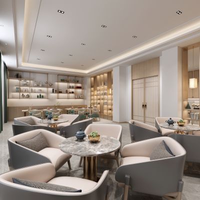 现代办公休息接待区