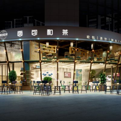 现代甜品店门头