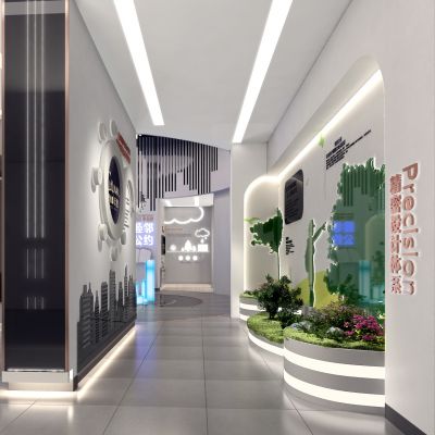 现代风格展厅过道