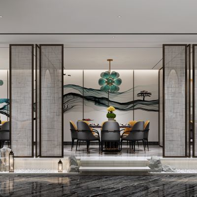 新中式酒店餐厅包间