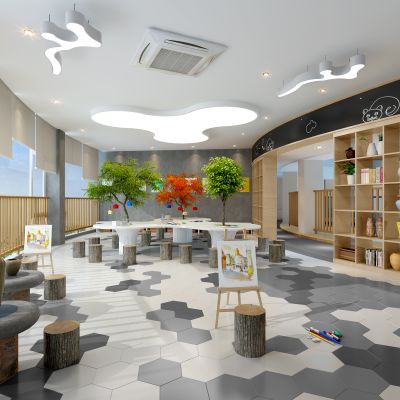 现代风格幼儿园活动区