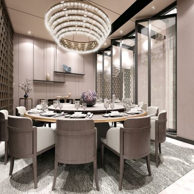 新中式酒店餐厅包间