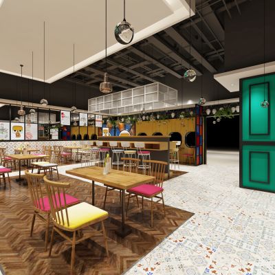 工业风火锅店餐厅