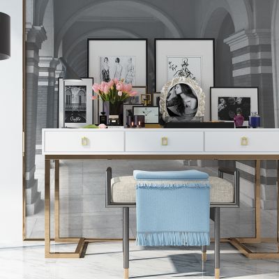 现代梳妆台摆件落地灯相册