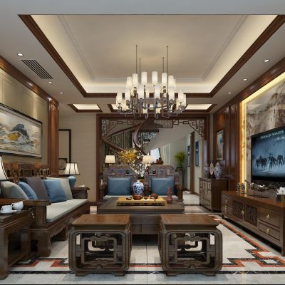 客厅，组合沙发，电视柜，电视墙