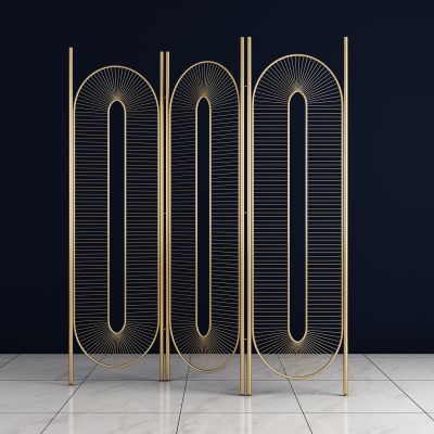 现代金属屏风