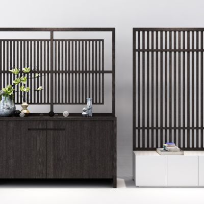 现代中式玄关柜饰品