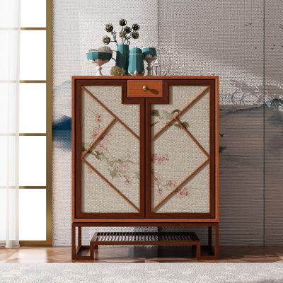 现代中式玄关边柜饰品