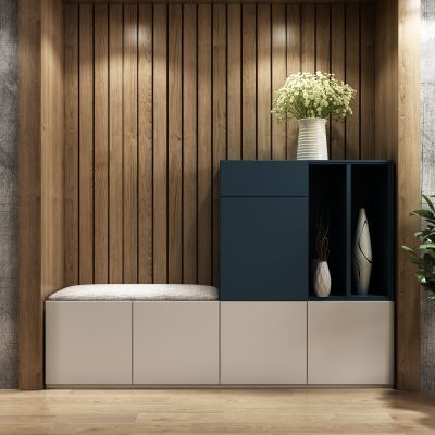 现代门厅玄关柜饰品