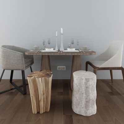 美式简约餐桌椅组合