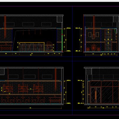 奶茶店CAD施工图
